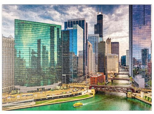 MyPuzzle Chicago, Illinois, USA - Premium 500 Teile Puzzle - MyPuzzle Sonderkollektion von Puzzle Galaxy