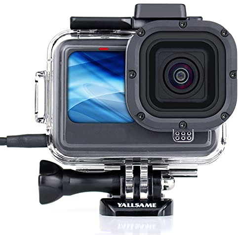 YALLSAME Vlog Case for GoPro Hero 13 12 11 10 9 Black, Skeleton Housing with 2 Cold Shoe Mount, Dustproof, Ideal GoPro Accessories for Vlog Youtube TicToc Recording