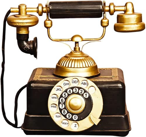 WangXLDD Phone Decor - Decorazione per telefono antico - Telefono rotante 1938 - Telefono fisso retrò con filo - Telefono decorativo vintage