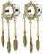 Lieson Ear Tunnel Flesh, 2 Stück Flesh Tunnel Edelstahl Blume Mit Federn Mit Anhänger 8mm Tunnel Gold