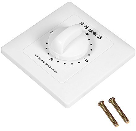 VIFERR Interrupteur de Minuterie, 30/60/120 Min Mécanique Interrupteur Temporisé, AC 220v High Power Pompe Interrupteur Minuterie 86 Panneau