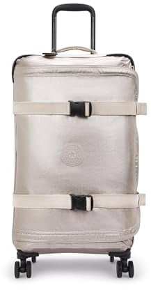 Kipling SPONTANEOUS M Mittelgroßes Rollgepäck, hochkant, Metallic Glow (Silber)