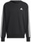 adidas Men's Essentials French Terry 3-Stripes Sweatshirt, Black, XXL