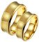 Whoiy Trauringe 8mm, Modeschmuck Ringe Edelstahl 2 Stück Gebürsteter Goldring für Hochzeit Versprechen