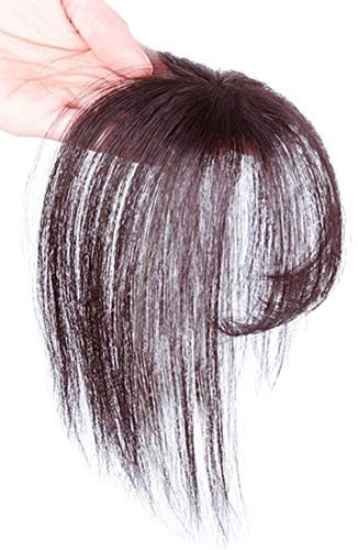 Echthaar-Toppers-3D-Luftknall-Haar-Topper-Verlängerung Unsichtbar Nahtlos Dünn, Ordentlich(dunkelbraun)
