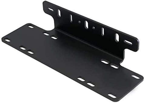 PICAA Black Universal Mounting Bracket License Number Plate Holder for Offroad 4x4 Car Led Light Bar, Work Lights