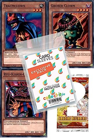 Yugioh - Clown Karten-Bundle + 1 zufälliges Booster + 40 Exklusive Collect-it.de Hüllen
