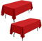 Showgeous 2 Stück Tischdecke Rote Tischdecken 153×260cm Rechteckige Tischdecke Polyestergewebe Waschbare Tischdecke Tischtuch für Restaurant Thanksgiving Weihnachten Jubiläen