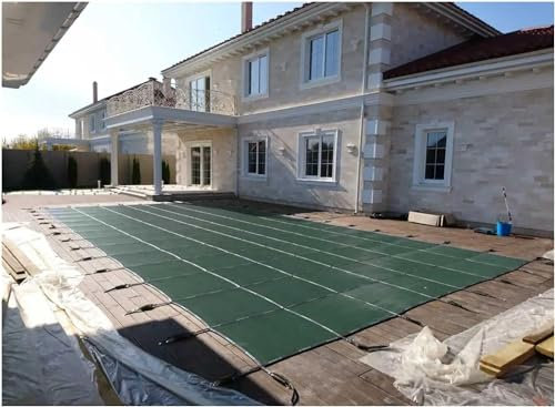 AviiSo Film Isolation Thermique Bâche de Piscine Couverture de sécurité pour Piscine en Maille Verte pour Piscine creusée, Tissus de Remplacement pour Piscine rectangulaire (Size : 2m x 3m/6ft x 10ft