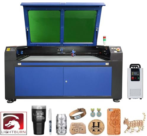 Autofokus-130W CO2 Laser Graviermaschine 1400 x 900 mm Laser Engraver Gravurwerkzeug Laser Cutter Cutting Engraving Gravurmaschine RDWorks mit Industriewasserkühler KH-6000