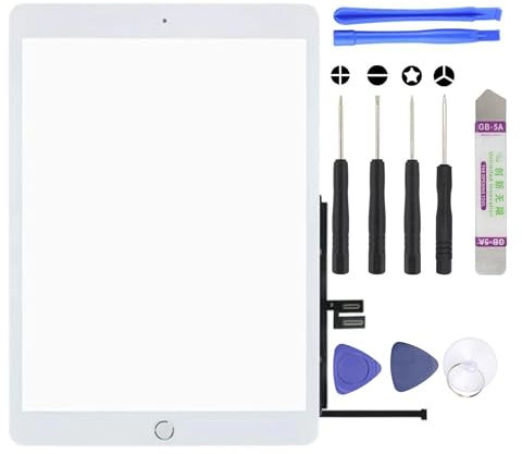 S&L ENTERPRISE For iPad 7/8 7th Gen 2019 8th Gen 2020 Touch Screen Digitizer Replacement 10.2 A2197 A2198 A2200 A2270 A2428 A2429 A2430 Front Glass With Home Button & Tool Kit (White)