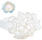 BENECREAT Carta Retinata per Avvolgere Fiori da 4 m, Filato Netto Ondulato Spiegazzato di Carta da Imballaggio per Bouquet Bianco da 28 cm per Forniture per Fioristi per San Valentine, Confezione