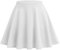 Zeagoo Damen Basic Vielseitige Mini Rock Mädchen Flared Casual Mini Skater Rock Schulmädchen Anime Rock Weiß L