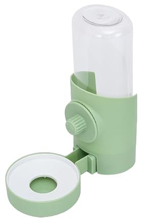 YOGOTEU Bottiglia da 500 ml in plastica per piccoli animali domestici, fontana d'acqua per gatti, cani, distributori di animali domestici, gabbia per mangimi, bottiglie montate, verde