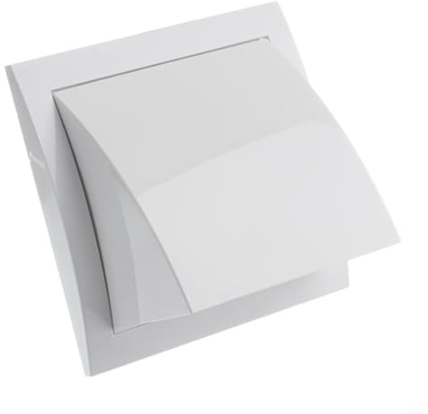 HOHOVYVY Abdeckung Dunstabzug Außen,Lüftungsgitter 100mm,ABS Außenwand-Belüftungsgitter-Dunstabzugshaube-Kanal-Luftauslass Mit Ventil(100MM)