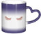 Farbwechsel-Tasse aus Keramik mit rotgoldenem Wimpern-Design – wärmeempfindliche Keramiktasse mit herzförmigem Design – eine magische Ergänzung für Ihre Routine, Kaffeetasse, magische Tasse,