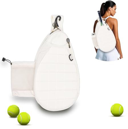 Ejoyous Tennistasche, Tennis Bag Tennisschläger-Tasche Lightweight Tennis Rucksack Umhängetasche Große Kapazität Schaumstoffpolsterung Pickleball-Paddel Trocken- und Nasstrennung