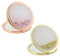 Mlysnd Taschenspiegel Klappbar, Compact Mirror, Mini Spiegel 2 Stück Tragbar Runder Rose Gold Doppelseitiger Premium-Klappspiegel Für Outdoor-Geschenke (7x7x2cm)