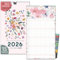 Familienkalender 2026 5 Spalten GARTENLIEBE Familienplaner 2026 mit STICKER Urlaub Recycling Ferien Wandplaner 2026 Wandkalender 23 x 43cm inkl. Okt-Dez 2025, Pflanzkalender, Blumen Flower Garten