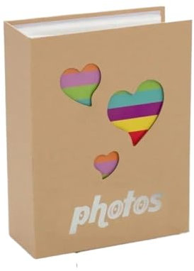 FOVAOK Mini-Fotoalbum, 15,2 cm, 100 Taschen, für Scrapbooking, Bilder, Erinnerung, Geschenk, sofortiges Fotoalbum, Bild (Liebe)