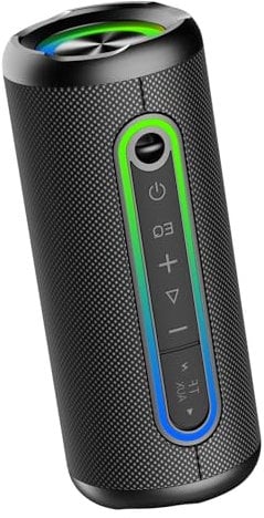 Cassa Bluetooth Portatile Potente, Altoparlante Bluetooth con 3 EQ Modalità, IPX7 Speaker Bluetooth 5.4 Accoppiamento TWS, 30H di Autonomia con 3 Luci RGB Regolabili, Supporto Micro-Con, AUX, TF