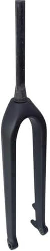 DECAKE Fourche Rigide en Carbone pour VTT 29 Pouces, Freins à Disque, axe traversant 15 x 110 mm, Fourche Avant ultralégère à Tube Conique sans Filetage 1-1/8 Pouces