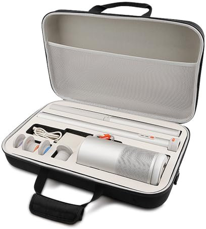 Hzycwgone Carrying Case for XGIMI MoGo 4 2025 New Portable Projector with PowerBase Stand,Hard Travel Case Cover Storage Bag for Mogo 4,PowerBase Stand,Filters,Wall Charger,Remote(Black)