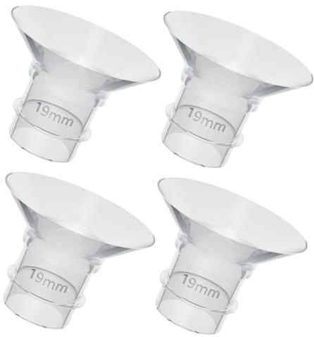 Hohopeti 4Pcs Silicone Flange Inserts for Breast Pump Comfortable Wearable Electric Pump Accessory Convenient Fit for Uneven Breasts Easy Grip and Use