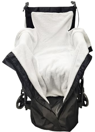 Winterdecke für Rollstuhl, kuschelig, für die Unterseite des Körpers, weicher Flanellschal | Rollstuhldecke mit Tasche für ältere Menschen, Frauen, Männer und Ad