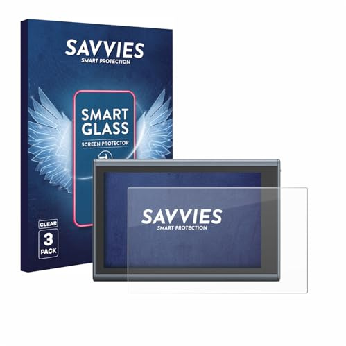 Savvies Schutzglas für SmallRig Wireless Monitor | 3 Stück Transparenter Displayschutz Made in Germany Panzer Schutz Glas 9H Schutzfolie HD Klar Blasenfrei Einfache Montage