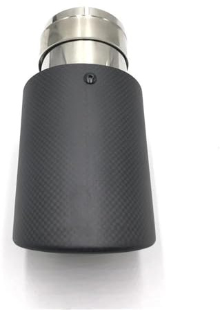 Auto Endrohre 1 STÜCKE Einlass (63mm) Auslass (89mm) Carbon Auspuffblende/Schalldämpferrohr Autozubehör Auspuff Endrohr(57 IN-101MM OUT)