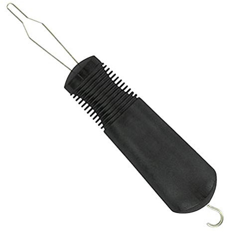 Knöpfhilfe Knopfschließer Reißverschlusshilfe (Schwarz)