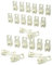 24 chariots sur roulettes pour tringles de rideaux chemin de fer, ou au plafond, axe acier rail confort blanc