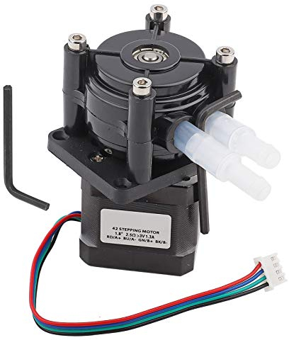 Schlauchpumpe DC 6-30V Schrittmotor Schlauchpumpe Dosierpumpe für Laboranalytik 6,4 mm ID × 9,6 mm AD 0-400 ml/min