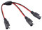 AAOTOKK Y Splitter SAE 1 bis 2 SAE DC Power Verlängerungskabel für Kraftfahrzeuge 2 poliger Schnellkupplungsstecker SAE Stecker 18AwG Kabel zum Aufladen des Solarmoduls(30cm/1Fuß)