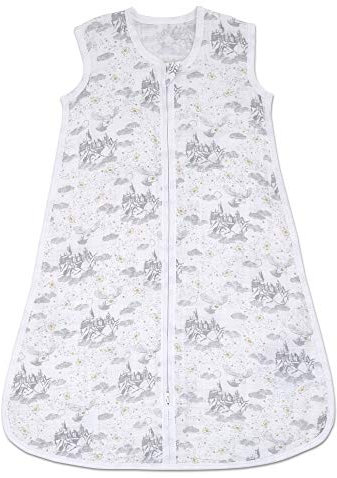 aden + anais™ Baumwoll-Musselin-Schlafsack, 1,0 TOG Wert, tragbare Decke für Babys, Bunte Muster für Mädchen & Jungen, Schlafsack für Neugeborene aus 100% Baumwoll, 18-36 Monate, Harry Potter™ iconic