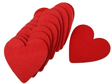 PRETYZOOM 50 Stücke Holzherzen Herz Holzscheiben Holz Streudeko Streuteile Naturholzscheiben Baumscheiben Liebe Tischdeko für Rustikale Hochzeit Deko Basteln DIY Handwerk 3cm