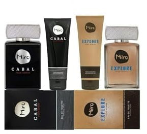 Miro FEMME 3 x Eau de Parfum Spray 50 ml (150 ml) + 1 x Bath/Shower Gel 250 ml + 1 eleganter Taschenzerstäuber