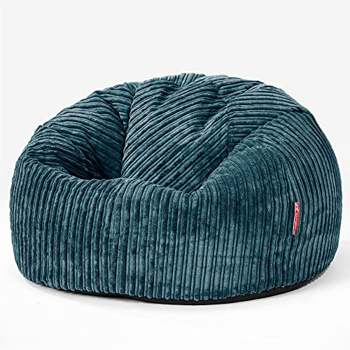 Lounge Pug - Cord- Klassischer Sitzsack Sessel - Blaugrün