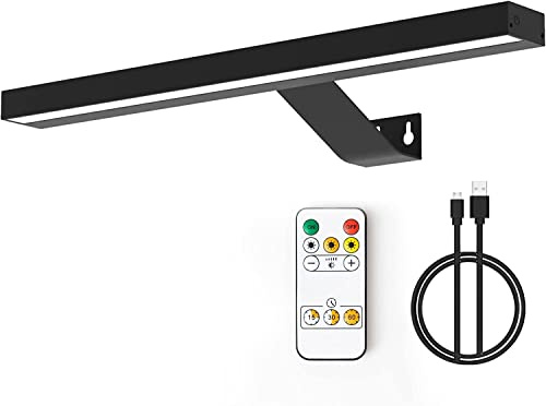 MIOBLUE Wireless Picture Lights,Rechargeable Battery Art Display Light with Remote Control, Dimmable/Timer Off Dartboard Light 16 Inch Full Metal Accent Lamp with 40LEDs for Paintings,Picture,Frame