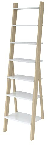 youngDECO® Leiter Bücherregal für Kinderzimmer, skandinavische Wandregal für Mädchen & Junge, hergestellt in der EU (White)