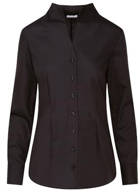 Seidensticker Damen Bluse - Hemdbluse - Kelchkragenbluse - Klassisch - Elegant - Bügelleicht - Slim Fit - Kurzarm - Uni - 100% Baumwolle