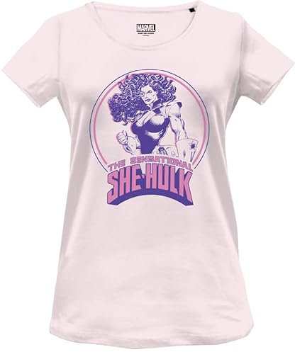Marvel WOMARCOTS022 T-Shirt, Rose Pale, L Femme
