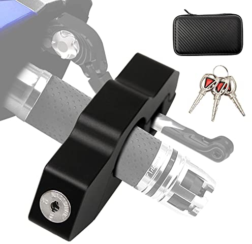 OPSOOPI Motorcycle Lock, Heavy Duty Motorcycle Grips Lock Anti Theft Throttle Lock for Motorcycles Scooter Moped ebikes Dirt Bike with Box (Black)