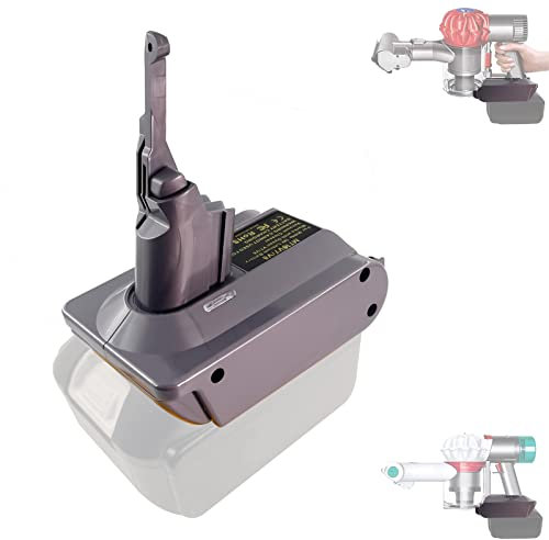 EID Battery Adapter for Dyson V7 & V8, for Makita 18 V Lithium Battery Converts to Work for Dyson V7/V8 Animal Fluffy Motorhead Handheld Vacuum Cleaner Vacuum Converter