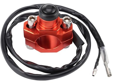 GOOFIT 7/8 22mm Lenker 2 Draht CNC Kill Stop Schalter Ersatz für YZ250 YZ450 WR250 WR450 ATV Roller Quad Moped Dirtbike Orange