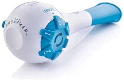 BODYA Dispositivo de eliminación de mucosidad Cleara para entrenamiento muscular respiratorio, ejercicio de respiración portátil, ejercicio de recuperación pulmonar (azul)
