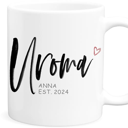 Du wirst Uroma Tasse personalisiert Schwangerschaft verkünden Schwangerschaftsverkündung Wir bekommen ein Baby Schwanger Geschenk aus Keramik