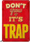 Blechschilder mit Buchstaben, „Don't Grow Up It's a Trap“, Vintage-Metallblechschild für Männer und Frauen, Wanddekoration für Bars, Restaurants, Cafés, Kneipen, 30,5 x 20,3 cm