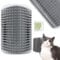 PARENCE.- Cepillo de Masaje para Gatos con Hierba gatera incorporada - Se adhiere a Superficies Planas o Esquinas de Paredes